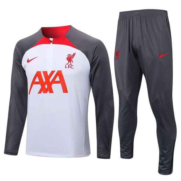 Sudadera De Training Liverpool 2022 2023 Blanco Gris